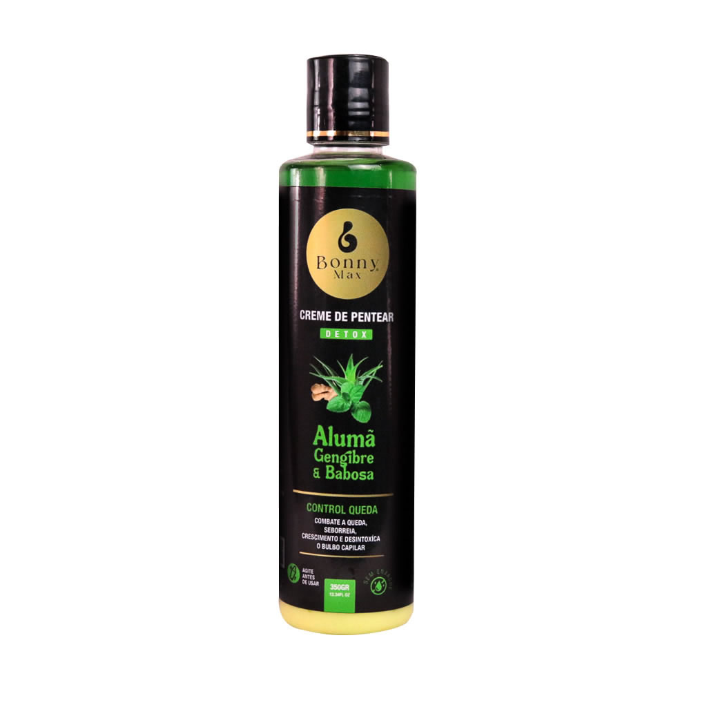 Creme de Pentear Detox Alumã e Babosa 320g Bonny Max Antiqueda e Crescimento Forte