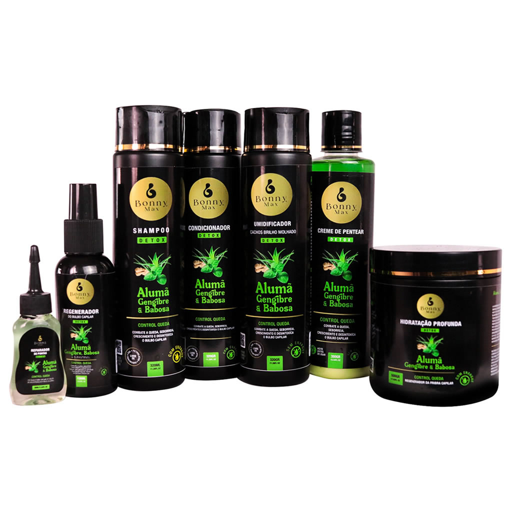 Kit Completo Control Queda Alumã Gengibre e Babosa