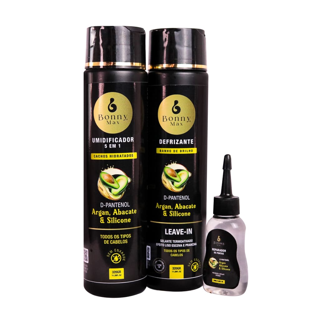 Conjunto Argan, Abacate e Silicone